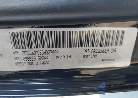 2016 Dodge Challenger Sxt z USA, uszkodzony, nr VIN 2C3CDZAG3GH337080